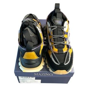 Mazino Core-044 Men’s Chunky Sneakers New w/ Box Size 10 (mustard, purple, grey)
